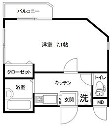 パークアヴェニュー東大宮 1Kの間取図画像