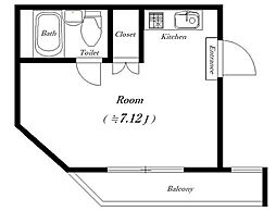 ドリームシティ ワンルームの間取図画像