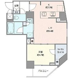 墨田区亀沢4丁目マンション 1LDKの間取図画像