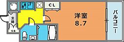 S・RESIDENCE神戸磯上通 1Kの間取図画像