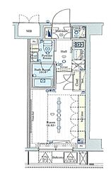 ブライズ馬込 1Kの間取図画像