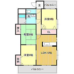 ルミエール3 3LDKの間取図画像