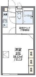 レオパレス一心 1Kの間取図画像