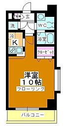 アルファコート川口2 1階1Kの間取り