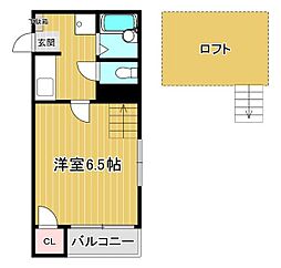 ルピナス博多東 1Kの間取図画像