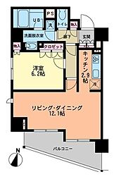 エスティメゾン赤羽 1LDKの間取図画像