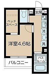 フェリーチェ平和島 3階1Kの間取り