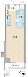 秀和第二築地レジデンス ワンルームの間取図画像