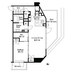 MFPRコート目黒南 8階1SLDKの間取り