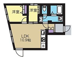 CREAL新高円寺 2LDKの間取図画像
