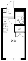 京王線 笹塚駅 徒歩6分の賃貸アパート 2階ワンルームの間取り