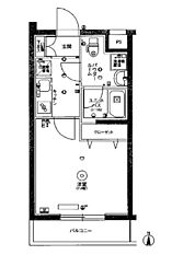 スカイコート小竹向原 4階1Kの間取り