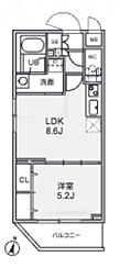 Alivis志村三丁目 1LDKの間取図画像