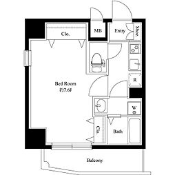 ＬＥＸＥ 東京 Ｅａｓｔ ｉｄ 7階1Kの間取り
