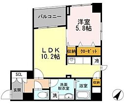 ポルト ドゥ ヴァンドーム 4階1LDKの間取り