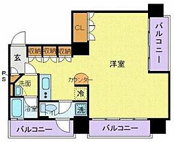 東京メトロ有楽町線 月島駅 徒歩2分の賃貸マンション 5階ワンルームの間取り
