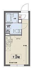 COCOFLAT 板橋 2階ワンルームの間取り