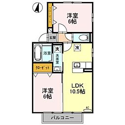 間取図画像 2LDK