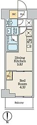 CREATIF本所吾妻橋 1DKの間取図画像