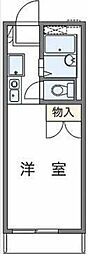 原宿南 2階ワンルームの間取り