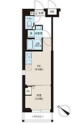 REONE宮崎台 1DKの間取図画像
