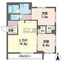 メゾンドヴェール 00101 ｜ 埼玉県越谷市瓦曽根２丁目7-52-1（賃貸マンション2LDK・1階・64.63㎡） その2