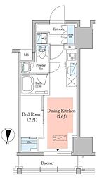 アーバネックス深川住吉3 10階1DKの間取り