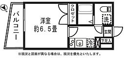 ハーヴェスト2 1Kの間取図画像
