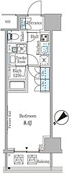 ルビア赤坂 1Kの間取図画像