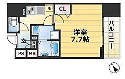 プレサンス神戸元町ベルシオン 1Kの間取図画像