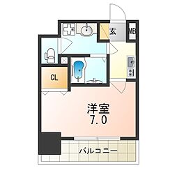 Osaka Metro長堀鶴見緑地線 大正駅 徒歩4分の賃貸マンション 7階1Kの間取り