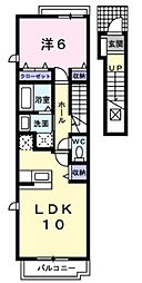ジェルメ千本杉 1LDKの間取図画像