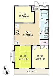 エスケービル 3階3DKの間取り