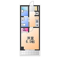win北花田 1Kの間取図画像