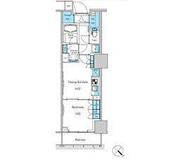 パークアクシス滝野川ラ　ブリーズ 15階1DKの間取り