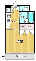JLBグランエクリュ武蔵小金井 1Kの間取図画像
