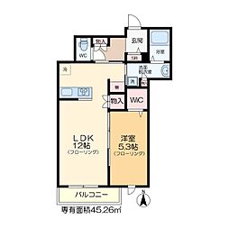 グランメゾン 3階1LDKの間取り