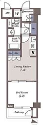 ドゥーエ参宮橋 1DKの間取図画像