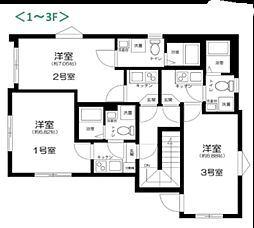 レジデンス青井 1階1Kの間取り