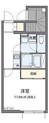 クレイノKoKo 1階1Kの間取り