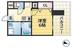 マグノリアパレス 1Kの間取図画像