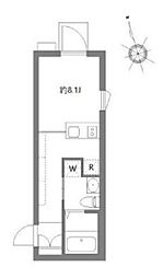 アピチェ板橋本町 1階ワンルームの間取り