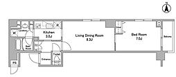 BPRレジデンス西早稲田 1LDKの間取図画像