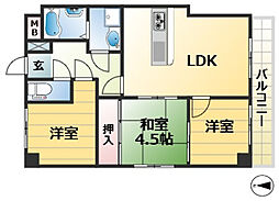 メゾン下沢 3LDKの間取図画像