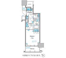 パークアクシス豊洲キャナル 1Kの間取図画像