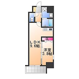 リアライズ宿院 1LDKの間取図画像