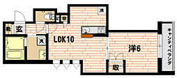 REVEURHILL 1LDKの間取図画像