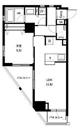 オーキッドレジデンス浜田山 9階1LDKの間取り