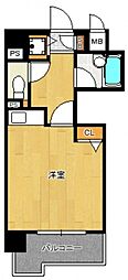 ライオンズマンション六本松第3 ワンルームの間取図画像
