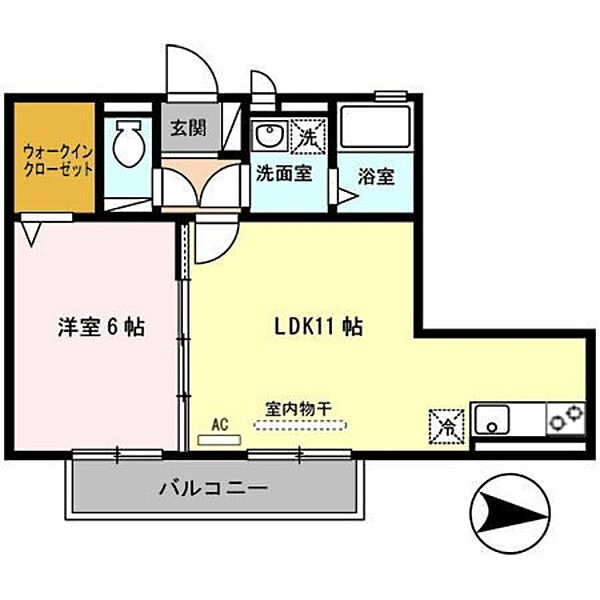 サンハイム法善寺 ｜大阪府柏原市法善寺２丁目(賃貸アパート1LDK・1階・40.46㎡)の写真 その2